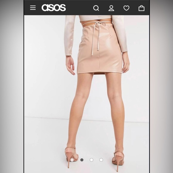 🩰🥟 ASOS Faux Leather Mini Skirt 🥟🩰 Size 8 Brand New - Picture 6 of 7